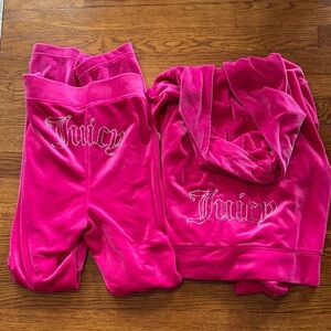Juicy Couture Hot Pink tracksuit with hooded jacket and pants
